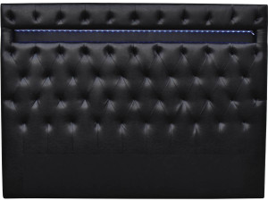 Zagłówek do łóżka "Deco" z podświetleniem LED - 149 cm - Czarny