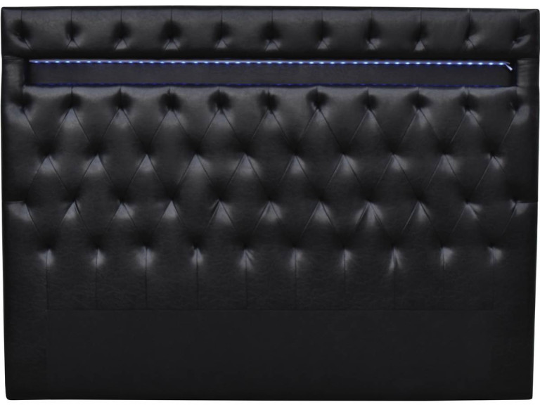 Zagłówek do łóżka "Deco" z podświetleniem LED - 149 cm - Czarny