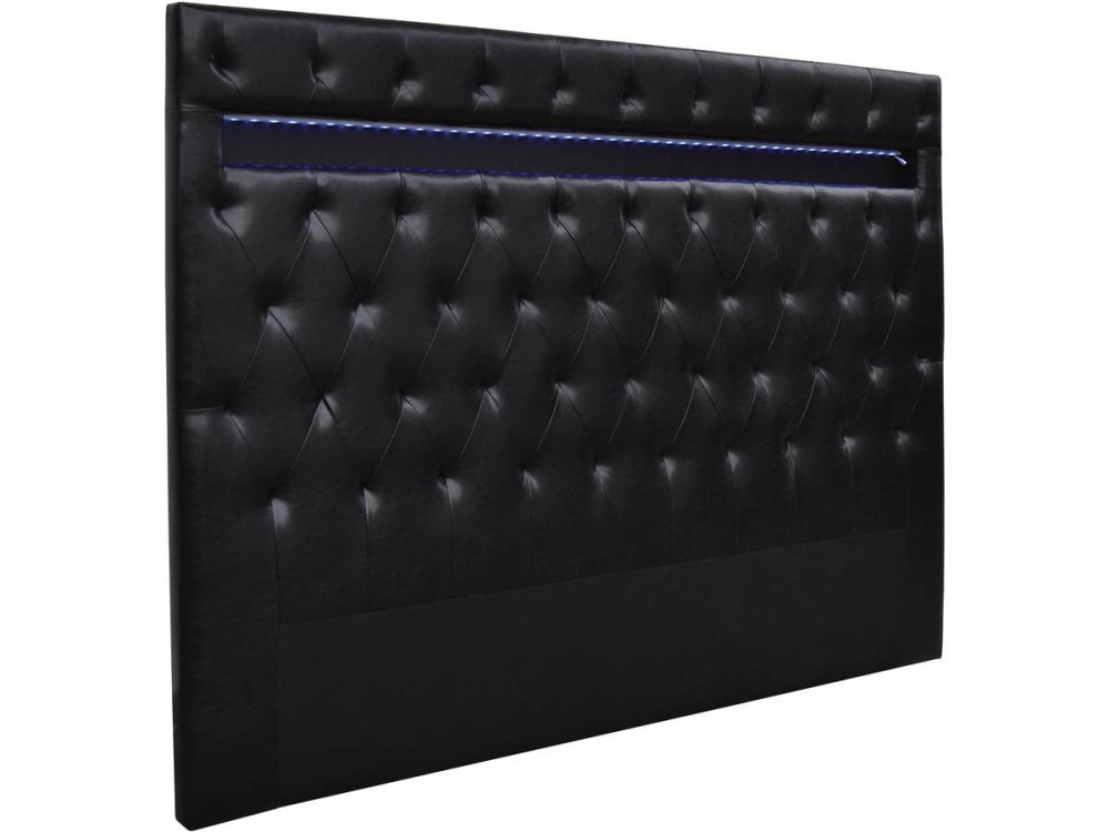 Zagłówek do łóżka "Deco" z podświetleniem LED - 149 cm - Czarny