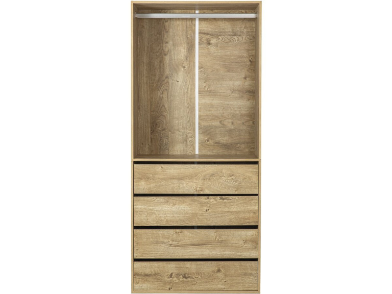 Szafa "Opéra" z 4 szufladami i 1 miejscem do powieszenia - 80 x 45 x 180 cm - Beżowy