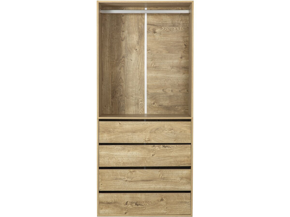 Szafa "Opéra" z 4 szufladami i 1 miejscem do powieszenia - 80 x 45 x 180 cm - Beżowy