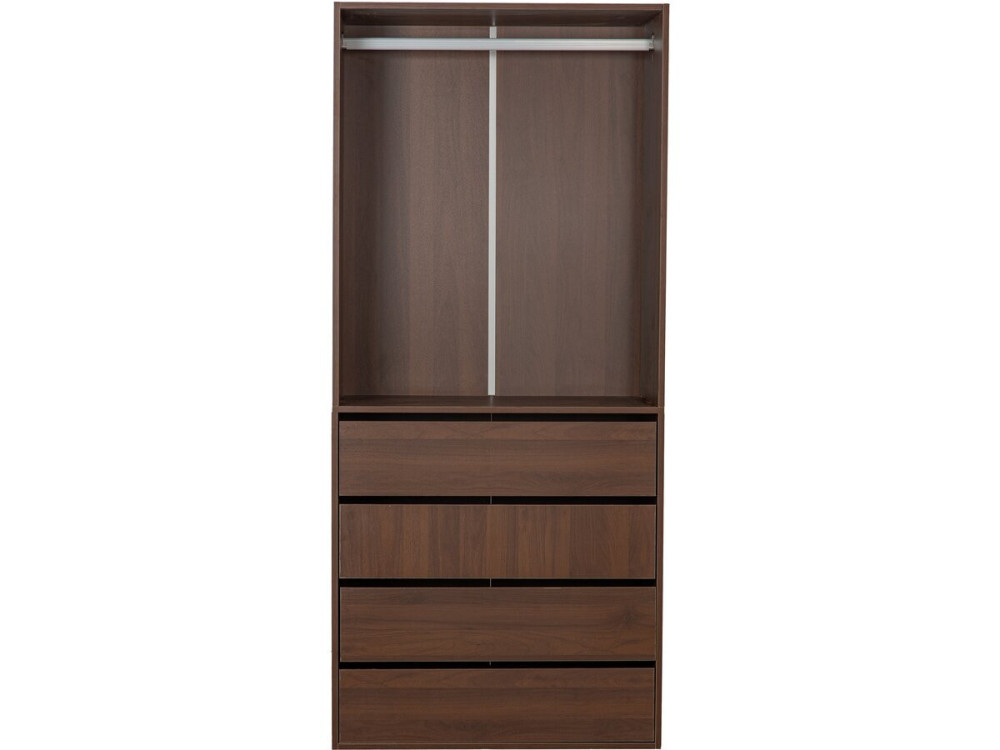 Szafa "Opéra" z 4 szufladami i 1 miejscem do powieszenia - 80 x 45 x 180 cm - Brązowy
