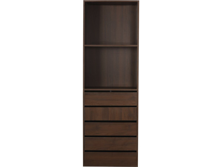 Szafa "Opéra" z 5 szufladami i 2 półkami - 60 x 45 x 180 cm - Brązowy
