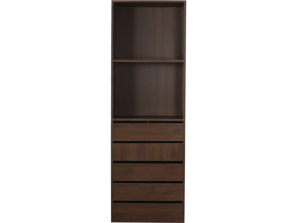 Szafa "Opéra" z 5 szufladami i 2 półkami - 60 x 45 x 180 cm - Brązowy