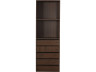 Szafa "Opéra" z 5 szufladami i 2 półkami - 60 x 45 x 180 cm - Brązowy