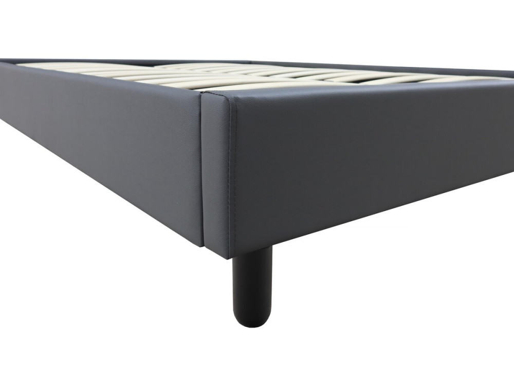 Podstawa łóżka "Andy" - 160 x 200 cm - PVC - Antracytowy szary