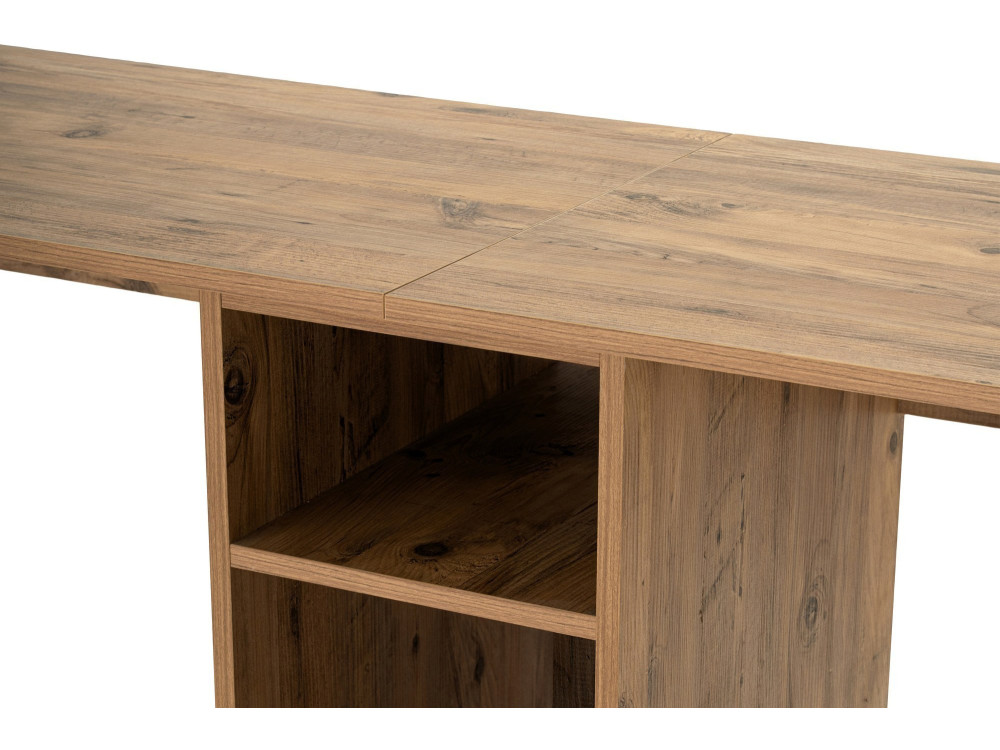 Podwójne biurko do gabinetu - 240 x 60 x 74 cm - sosna atlantycka czarna