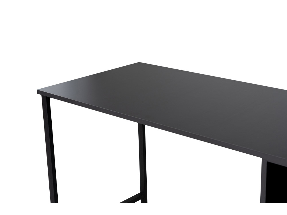 Podwójne biurko do nauki - 240 x 60 x 74 cm - Antracytowo-czarny
