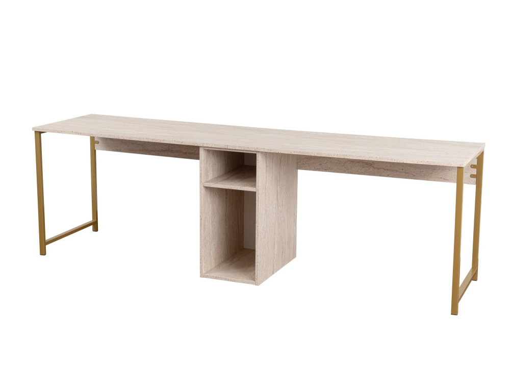 Podwójne biurko do gabinetu - 240 x 60 x 74 cm - TravertinOr