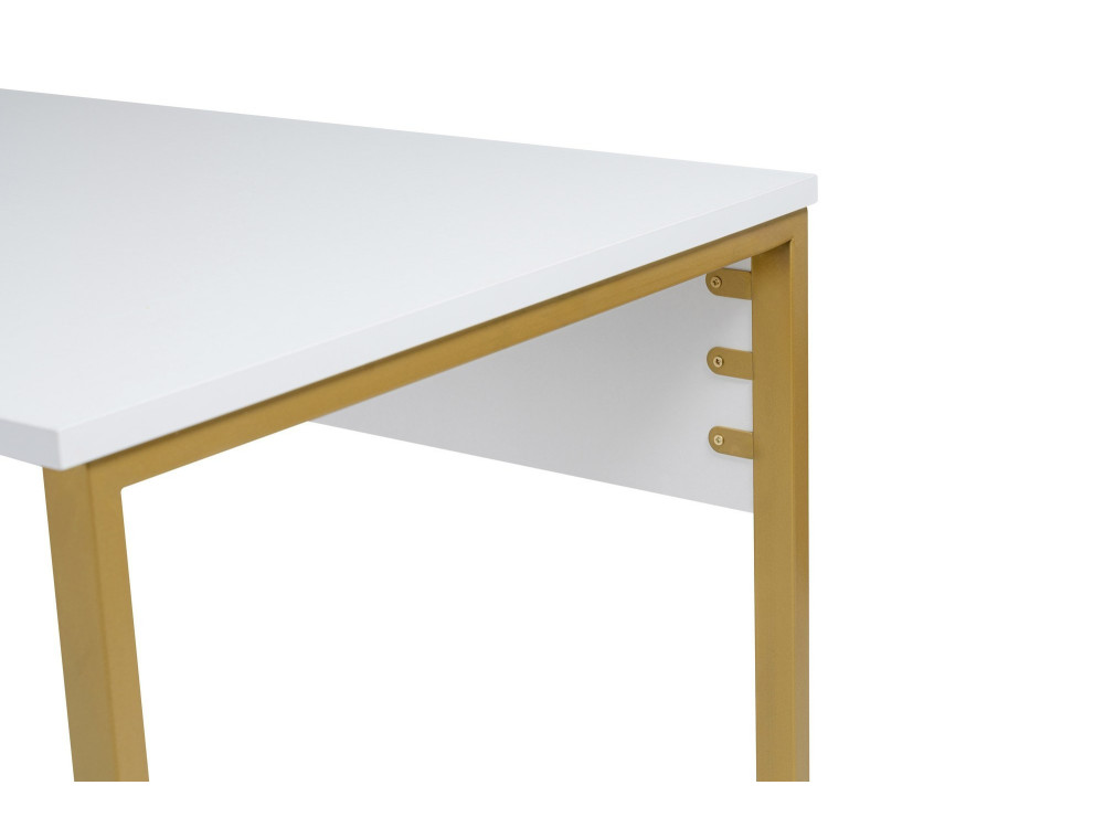Podwójne biurko do nauki - 240 x 60 x 74 cm - Białe złoto