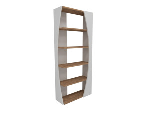 Drewniany regał "Selge" - 63 x 23 x 150 cm - Atlantic PineWhite