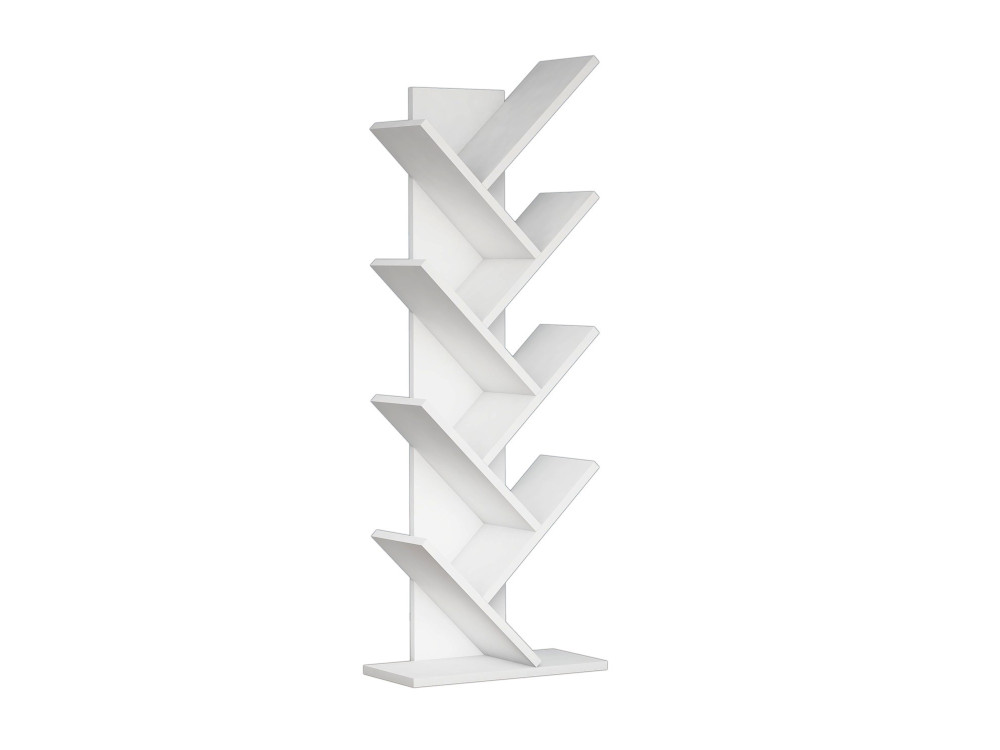 Drewniany regał "Hitit" - 46 x 22 x 128 cm - Biały