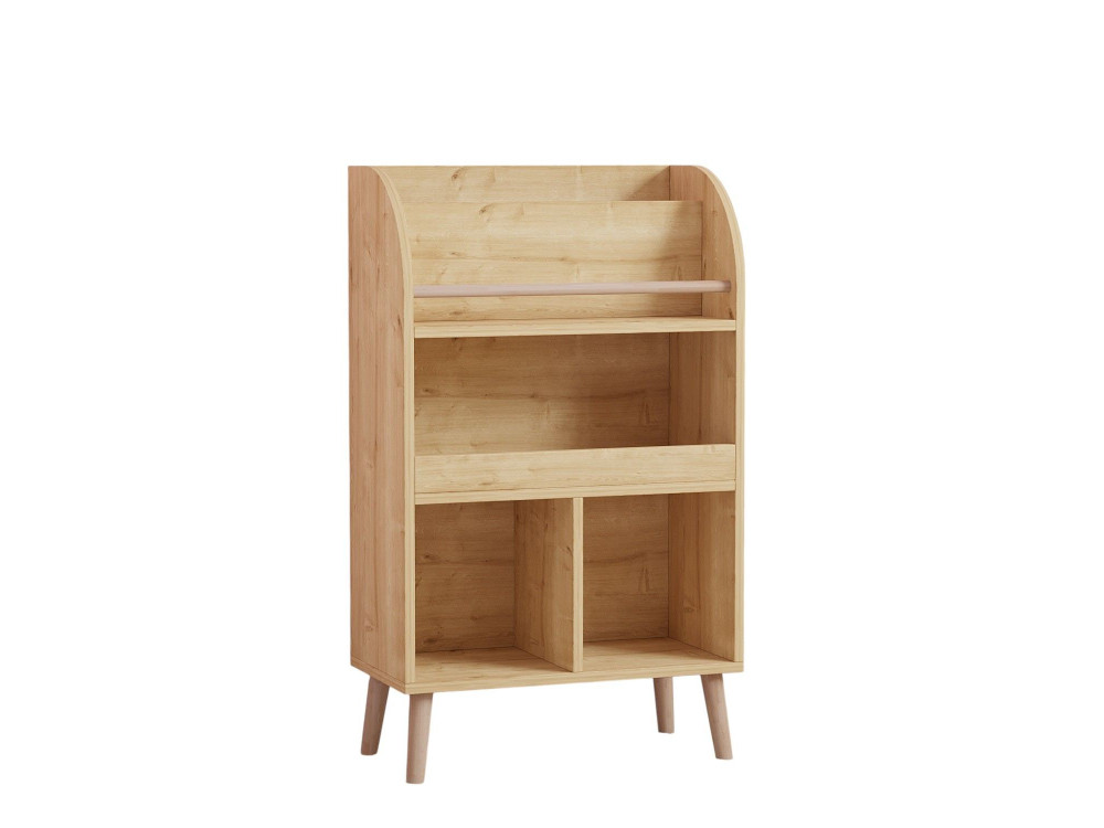 Drewniany regał "Minola" - 60 x 30 x 102 cm - Beżowy