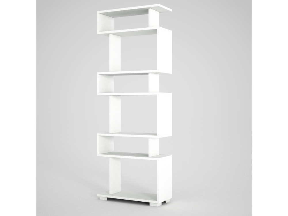 Drewniany regał "Blok" - 60 x 19 x 165 cm - Brązowy