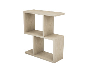 Drewniany stolik boczny "Zet" - 45 x 17 x 51 cm - trawertyn