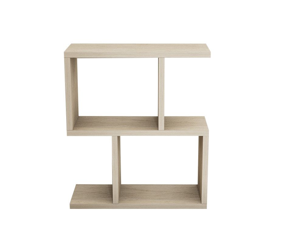 Drewniany stolik boczny "Zet" - 45 x 17 x 51 cm - trawertyn
