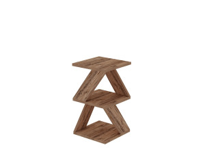 Drewniany stolik boczny "Albeni" - 29 x 29 x 54 cm - sosna atlantycka