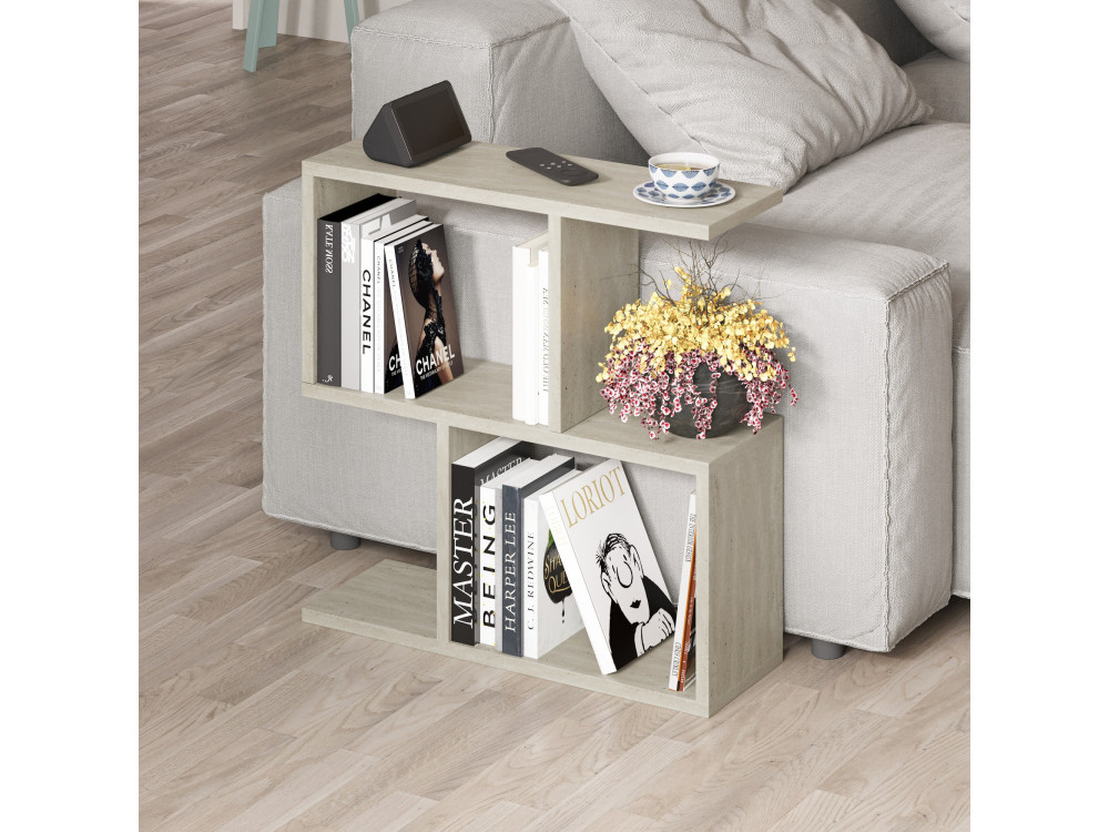Drewniany stolik kawowy "Homemania" - 60 x 60 x 20 cm - Beżowy