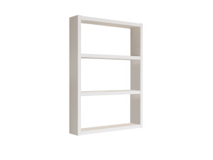 Drewniana półka ścienna "PR1" - 43 x 9 x 60 cm - Biały