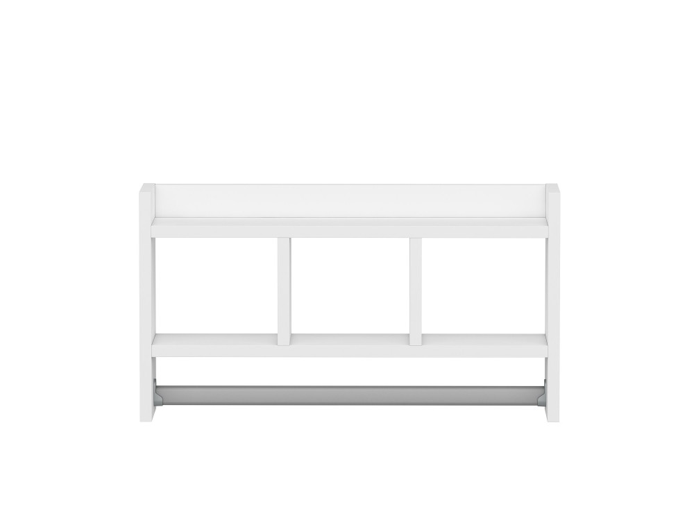 Drewniana półka ścienna "Asya" - 63 x 14 x 35 cm - Biały