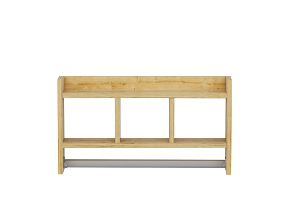 Drewniana półka ścienna "Asya" - 63 x 14 x 35 cm - Beżowy