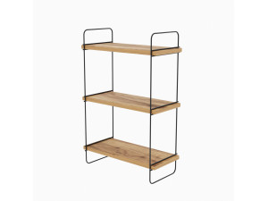 Drewniana półka ścienna "Pulalis" - 40 x 20 x 66 cm - Beżowy