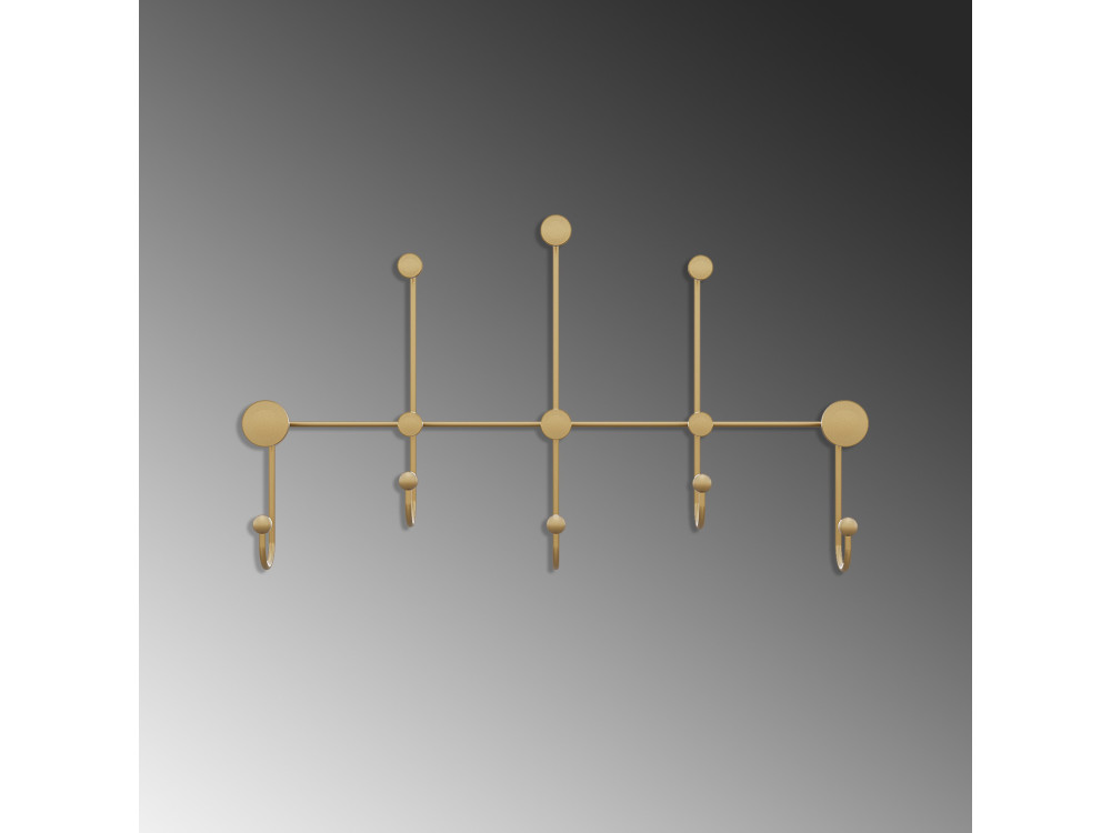 Metalowy hak ścienny "iyon-A" - 80 x 10 x 45 cm - Złoty