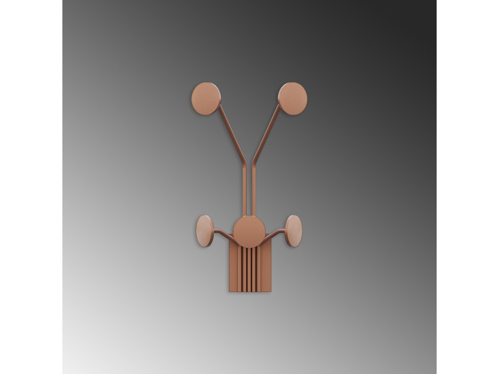 Metalowy haczyk ścienny "Żyrafa" - 24 x 16 x 40 cm - Miedź
