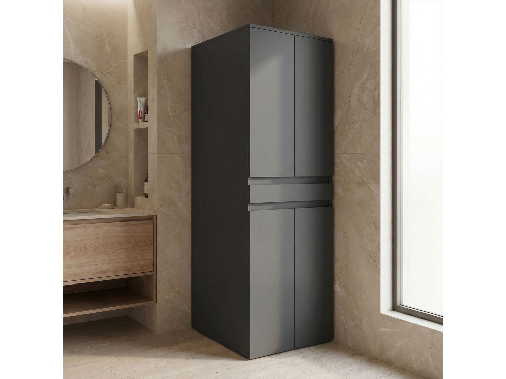Szafka pod pralkę „Neve 70” – 70 x 73 x 193 cm – matowy antracyt