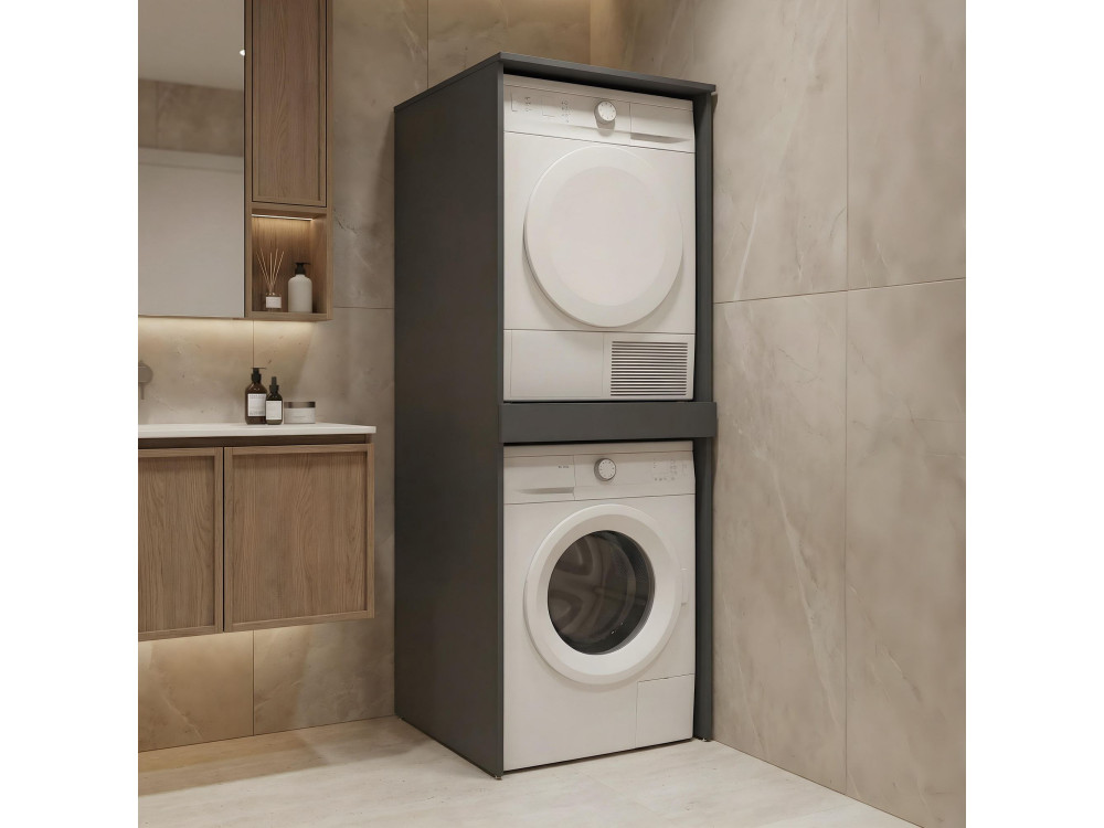 Szafka pod pralkę „Linfa 70” – 70 x 73 x 193 cm – matowy antracyt