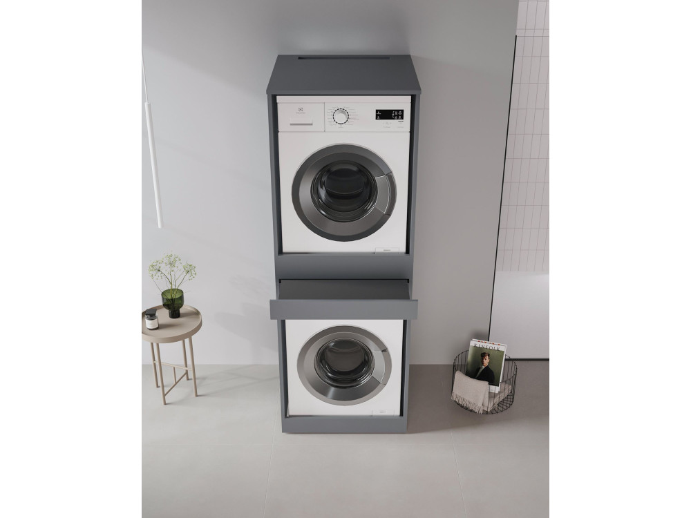 Szafka pod pralkę „Linfa 70” – 70 x 73 x 193 cm – matowy antracyt