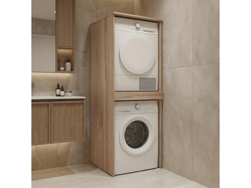 Szafka pod pralkę „Linfa 70” – 70 x 73 x 193 cm – dąb