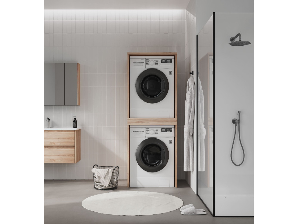 Szafka pod pralkę „Linfa 70” – 70 x 73 x 193 cm – dąb