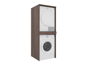 Szafka pod pralkę „Linfa 70” – 70 x 73 x 193 cm – ciemny orzech