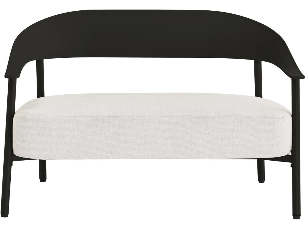 Sofa ogrodowa "Céora" z tworzywa sztucznego i metalu - 2-osobowa - Czarna