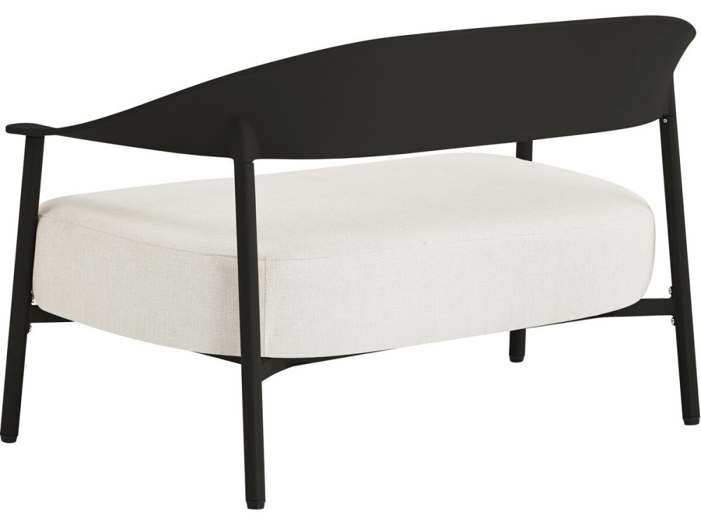 Sofa ogrodowa "Céora" z tworzywa sztucznego i metalu - 2-osobowa - Czarna