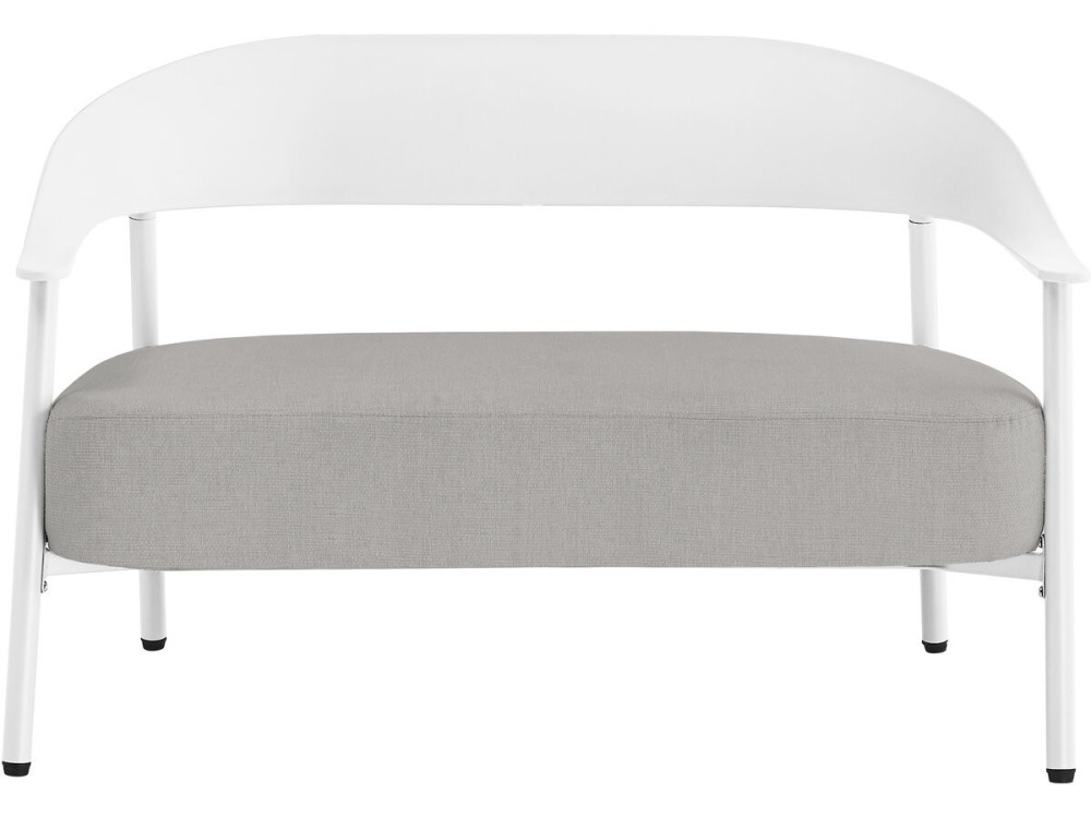 Sofa ogrodowa "Céora" z tworzywa sztucznego i metalu - 2-osobowa - Biała