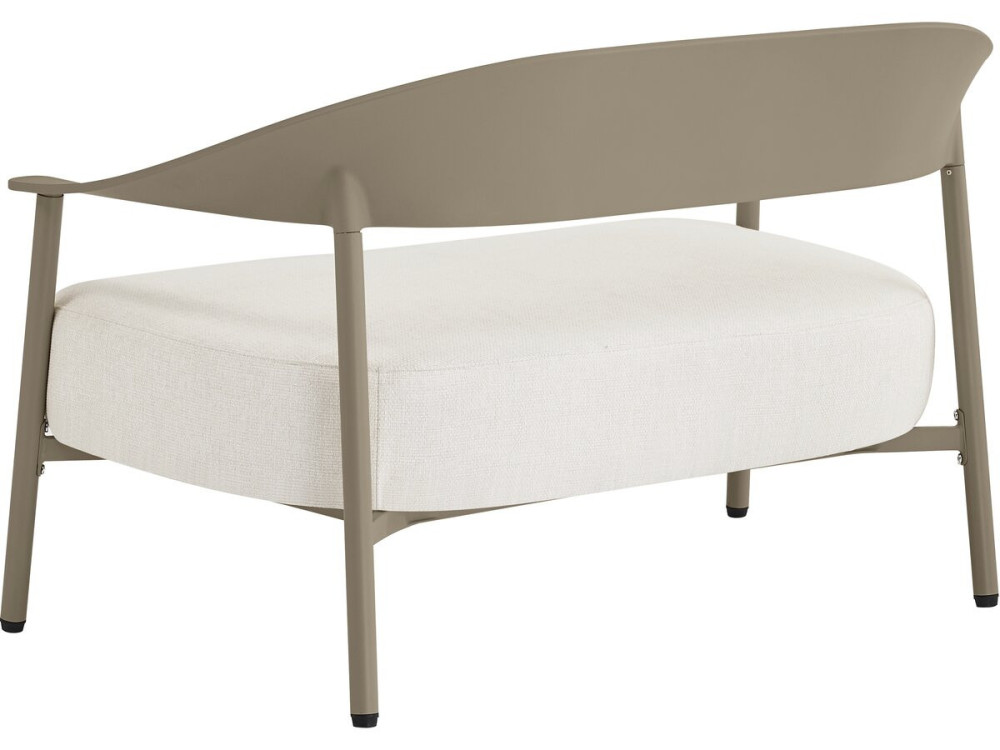Sofa ogrodowa "Céora" z tworzywa sztucznego i metalu - 2-osobowa - Taupe