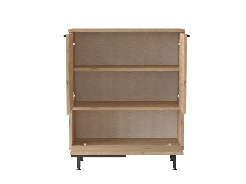 Drewniana szafka na buty "Calvin" - 74 x 35 x 90 cm - Brązowy