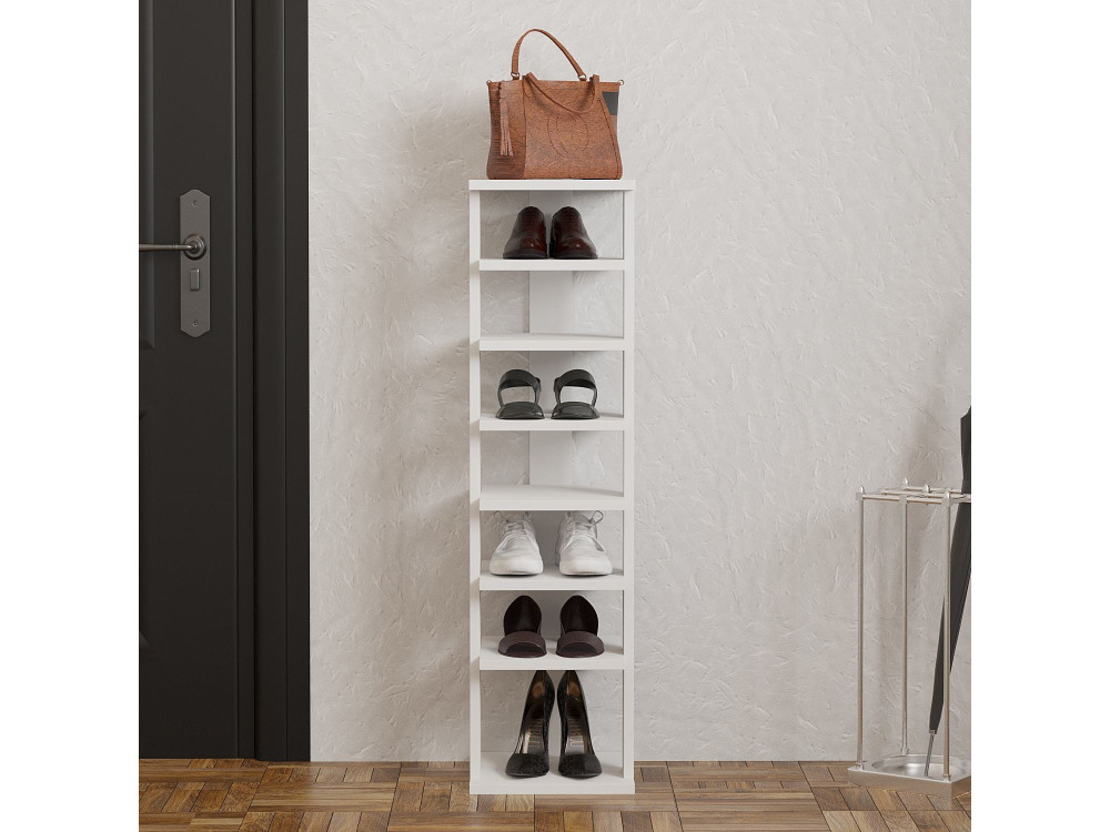 Drewniana szafka na buty "Ayka" - 30 x 30 x 110 cm - Biały