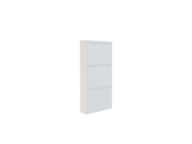 Metalowa szafka na buty "Luna" - 50 x 15 x 103 cm - Biały