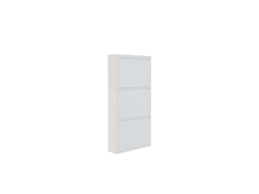Metalowa szafka na buty "Luna" - 50 x 15 x 103 cm - Biały