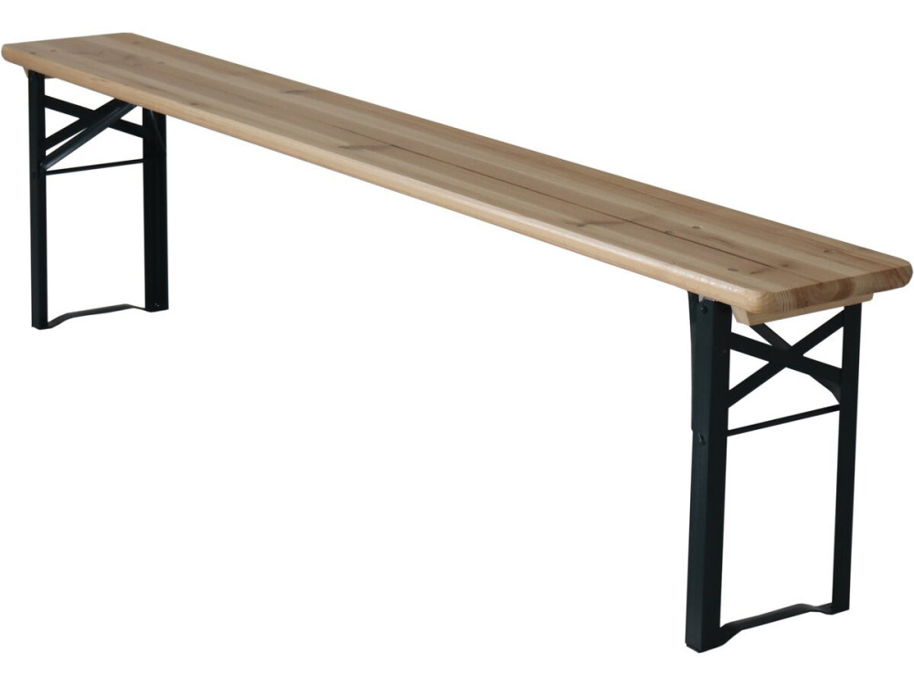 Składany stół ogrodowy "Lisbon" z 2 ławkami - 176 x 46 x 75 cm - Brązowy