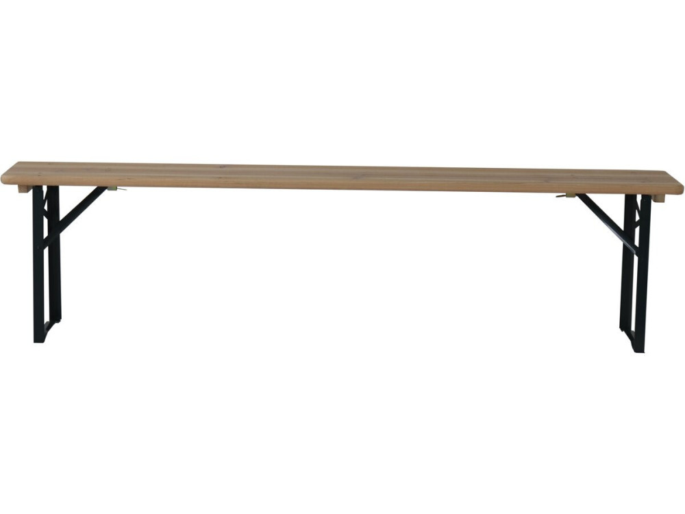 Składany stół ogrodowy "Lisbon" z 2 ławkami - 176 x 46 x 75 cm - Brązowy