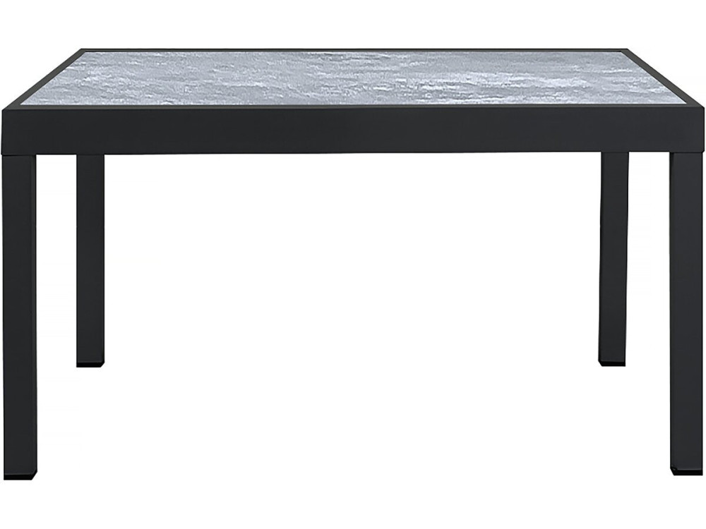 Rozkładany aluminiowy stół ogrodowy i krzesła "Lagos" - 140/280 x 90 x 76 cm - Miejsca siedzące 8 - Jasnoszary