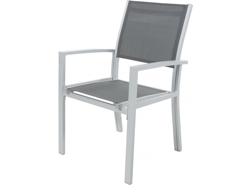 Rozkładany aluminiowy stół ogrodowy i krzesła "Lagos" - 200/320 x 105 x 76 cm - Miejsca siedzące 12 - Ciemnoszary