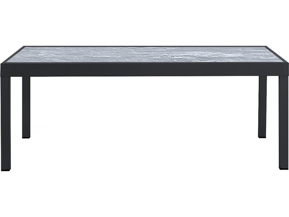 Rozkładany aluminiowy stół ogrodowy i krzesła "Lagos" - 200/320 x 105 x 76 cm - 10 krzeseł - Czarny