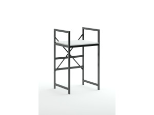 Metalowa szafka na pralkę "Junior" - 70 x 60 x 116 cm - Biały