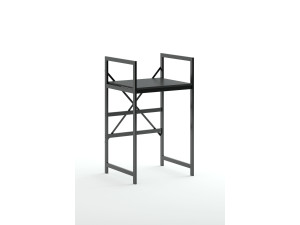 Metalowa szafka na pralkę "Junior" - 70 x 60 x 116 cm - Czarny