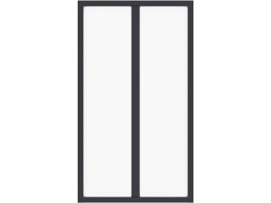 Aluminiowa osłona szklana do pracowni „Panorama” – 60 x 105 cm – czarna
